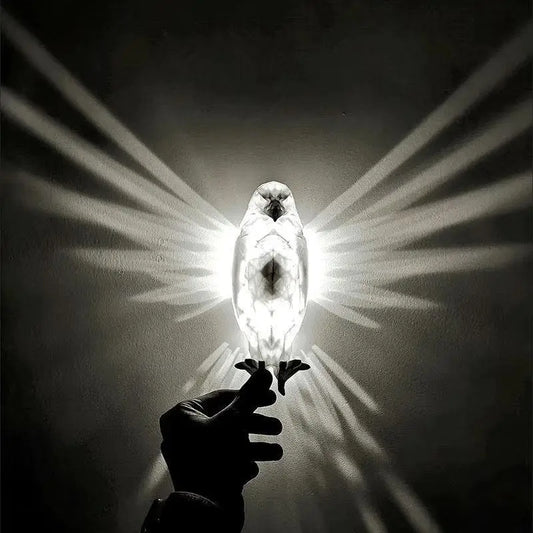 Modern Creative Bird Wall Lamp Owl Shape Projector Atmosphere Sconce Light