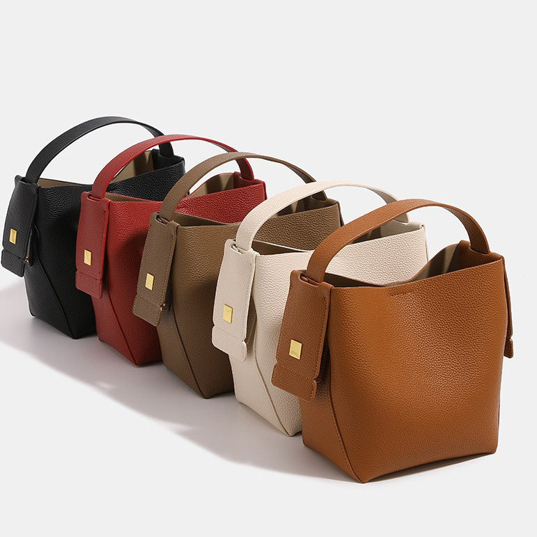 Simple & Trendy Vintage Commuter Leather Handbags for Women